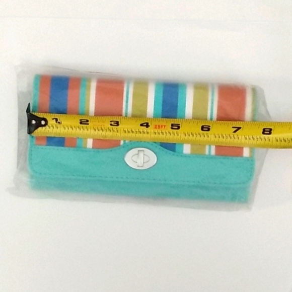 KENNETH COLE REACTION TEAL MULTI COMPARTMENT WALLET NWT - Picture 10 of 11